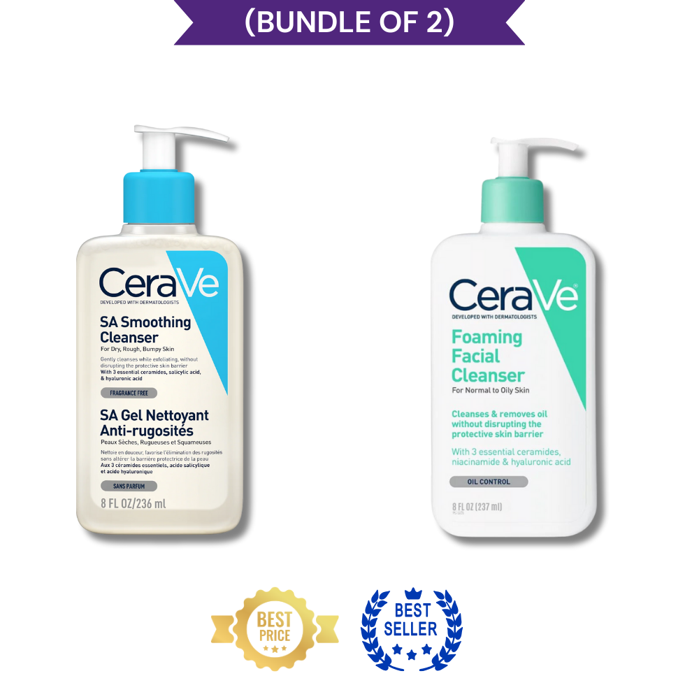 (Bundle of 2) Cerave SA Smoothing Cleanser With Cerave